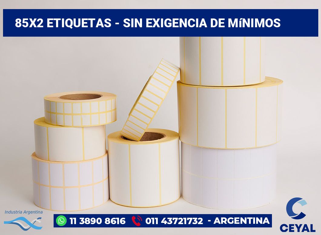 85x2 Etiquetas