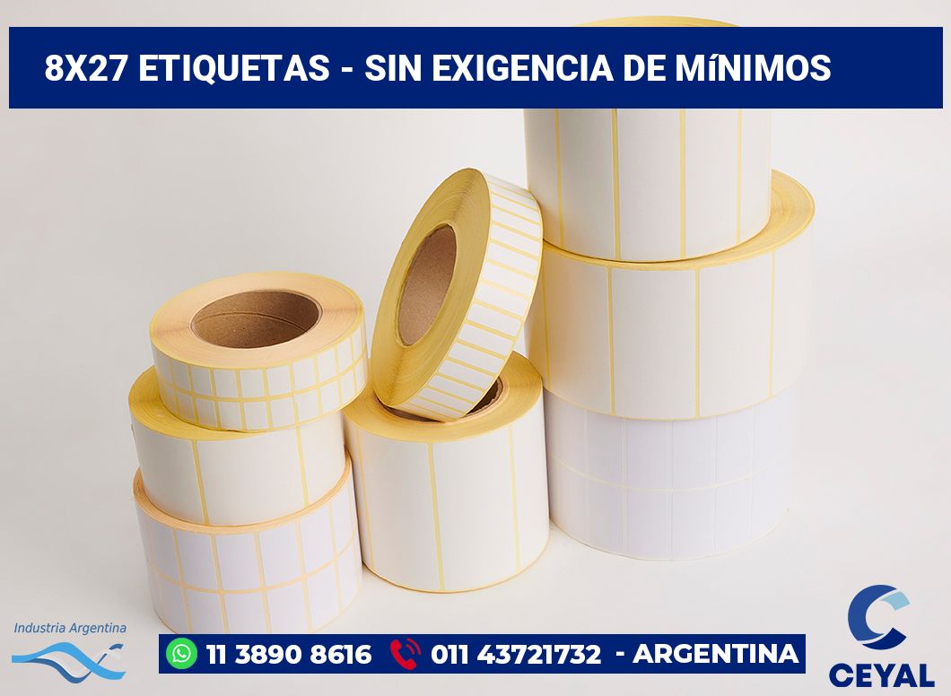 8x27 Etiquetas