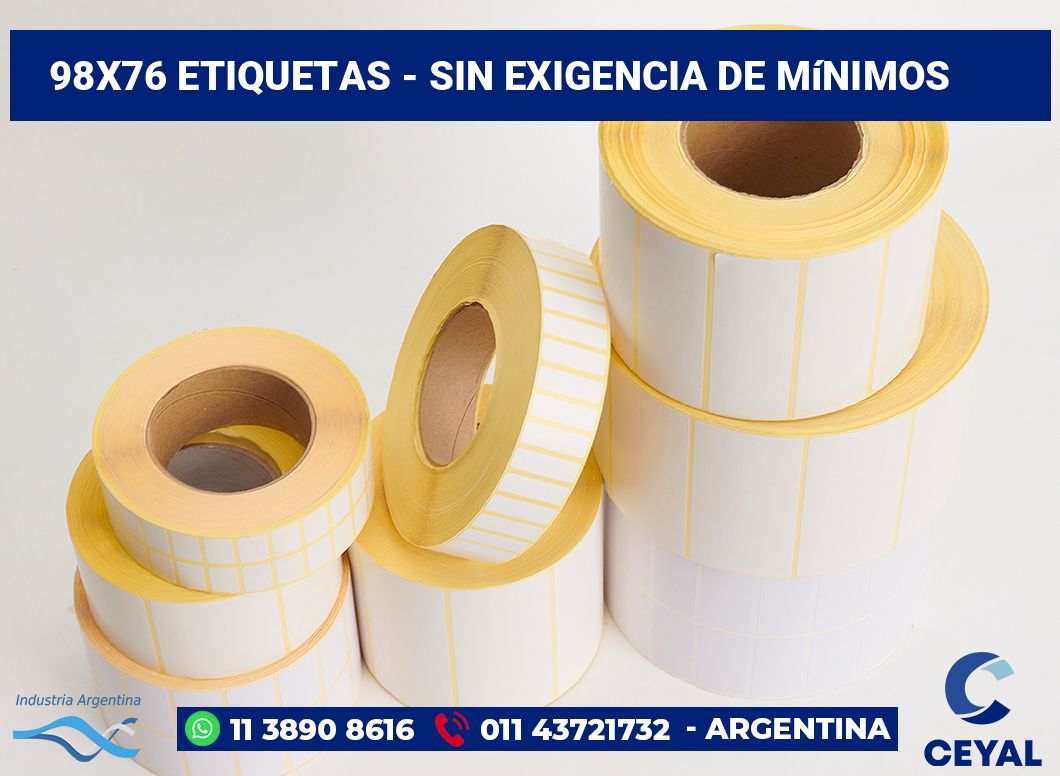 98×76 Etiquetas