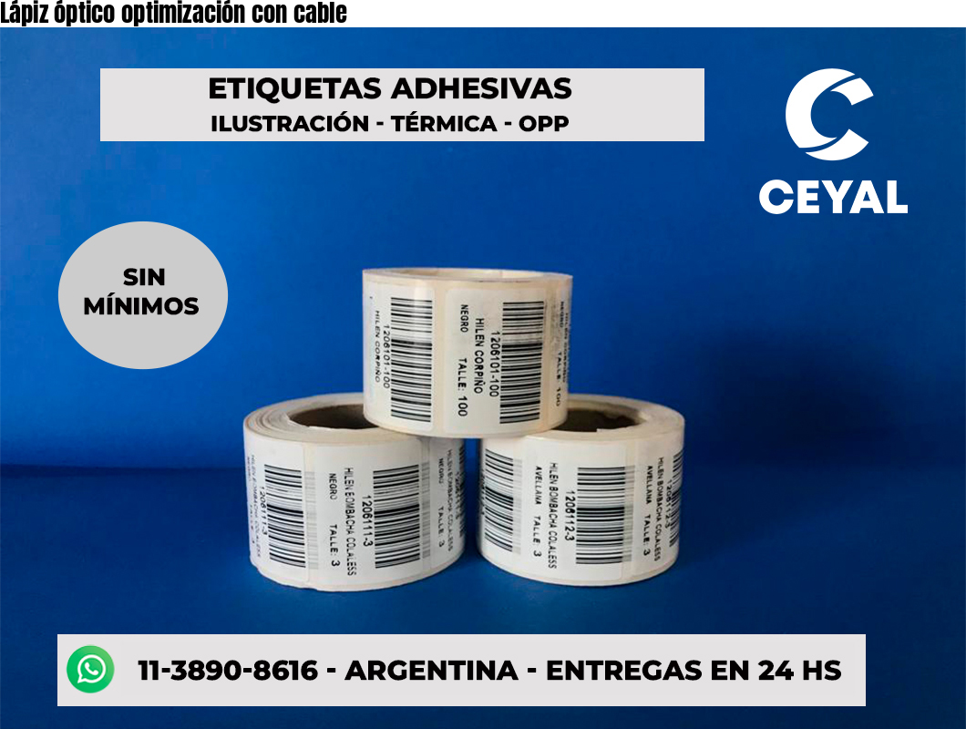 Lápiz óptico optimización con cable