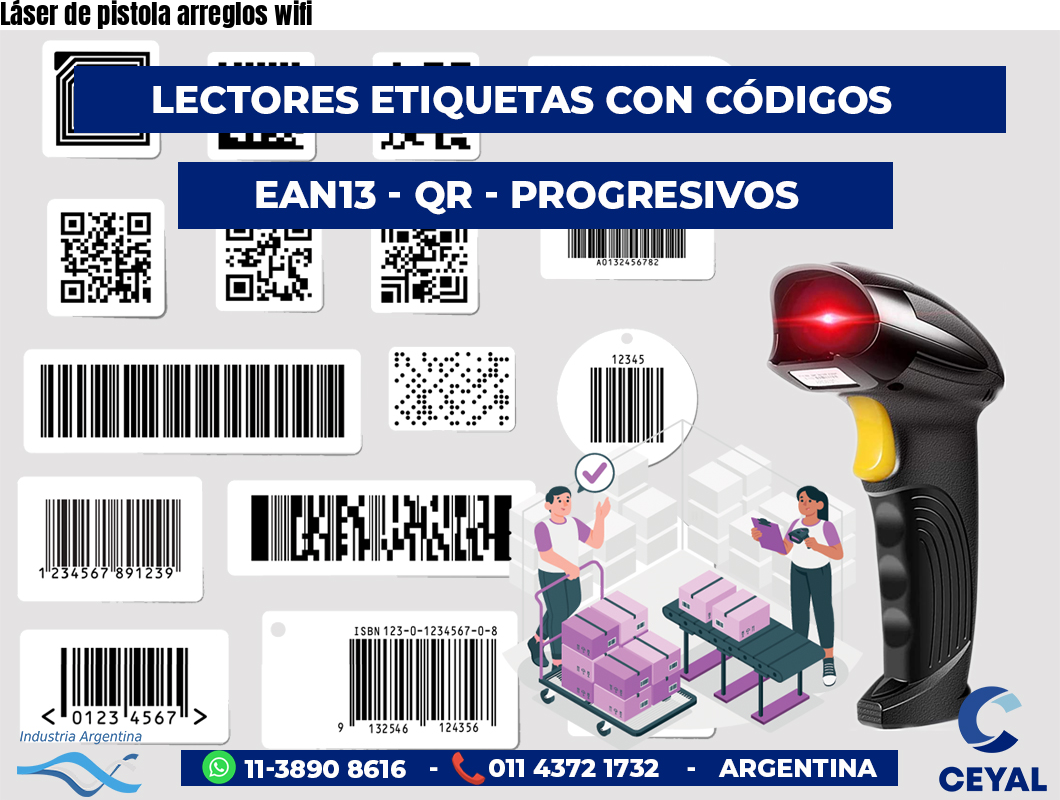 Láser de pistola arreglos wifi