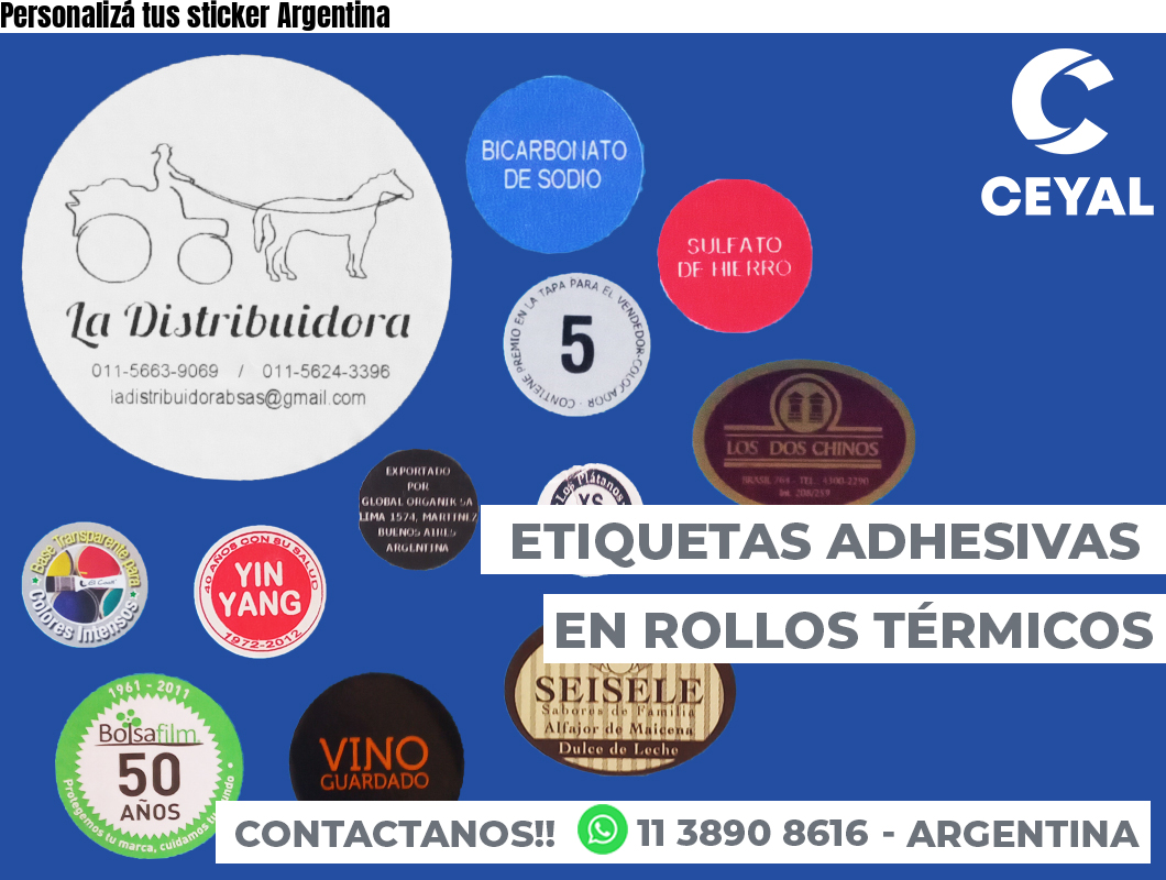 Personalizá tus sticker Argentina