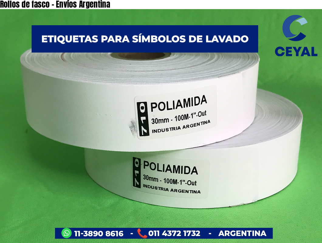 Rollos de fasco - Envíos Argentina