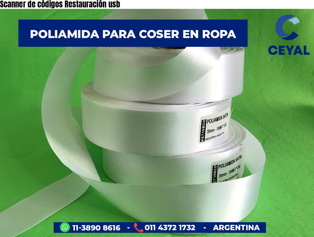 Scanner de códigos Restauración usb
