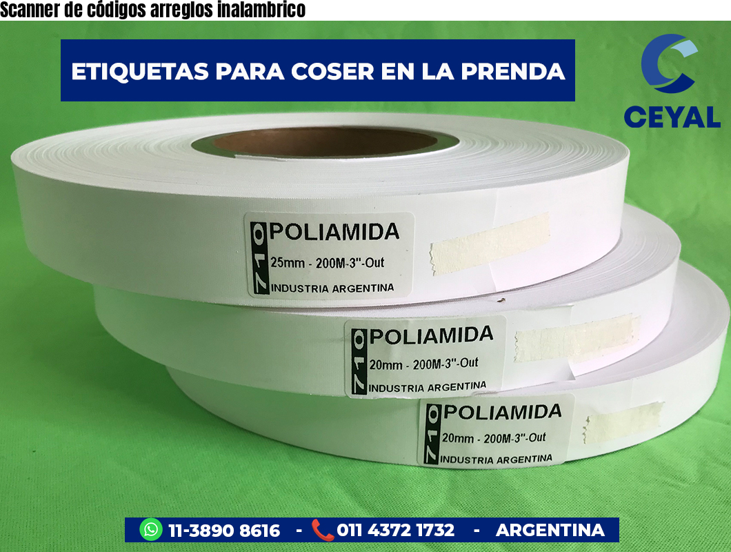 Scanner de códigos arreglos inalambrico