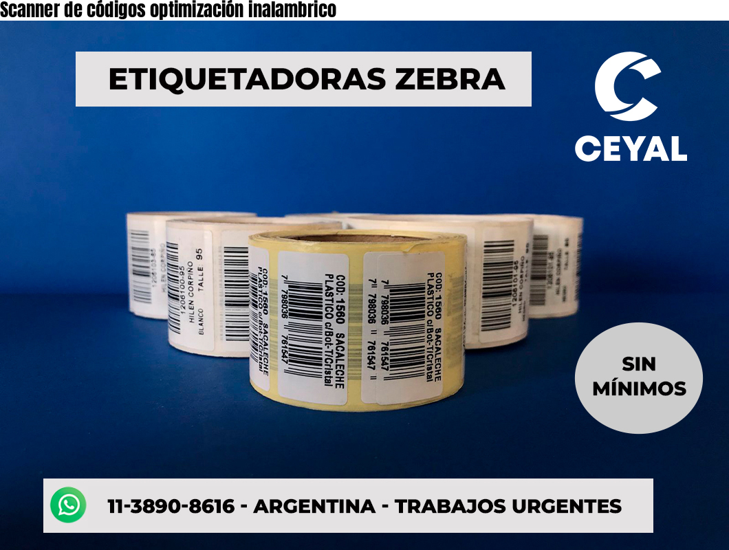 Scanner de códigos optimización inalambrico
