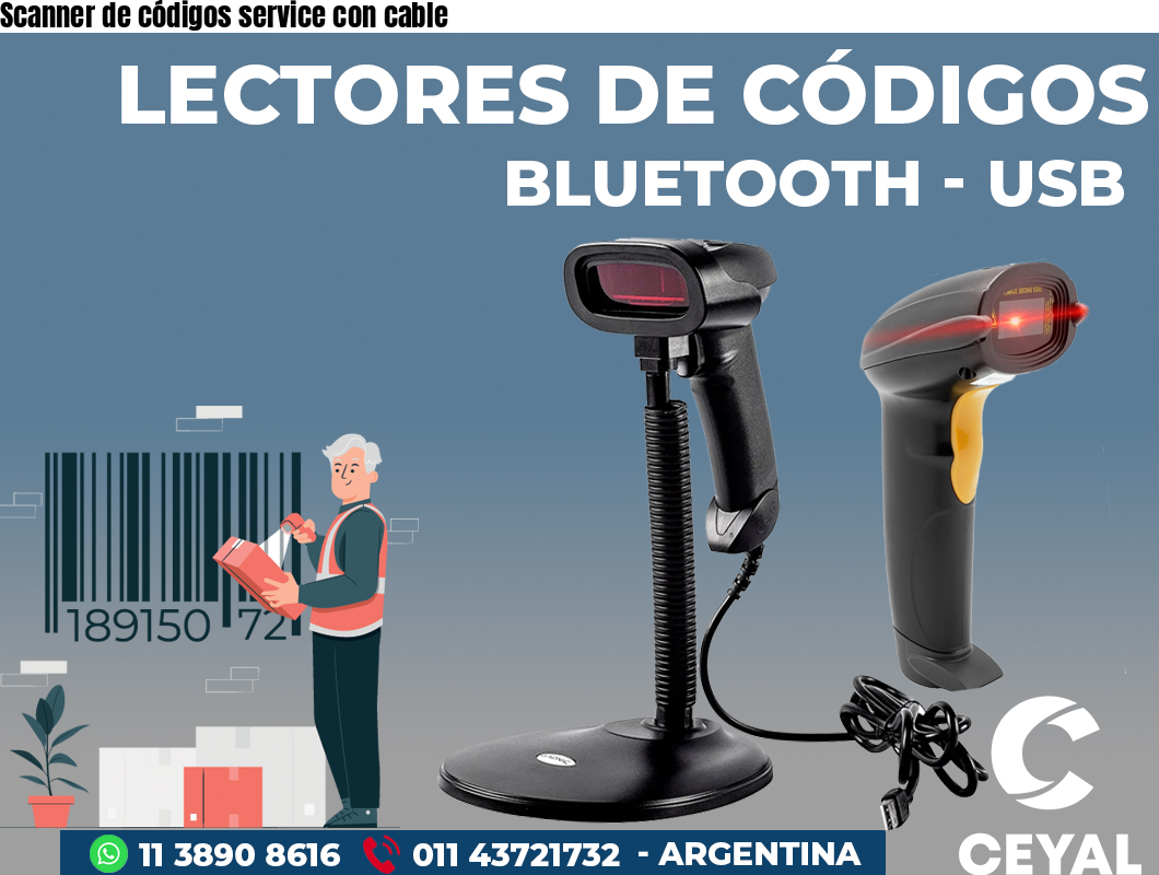 Scanner de códigos service con cable