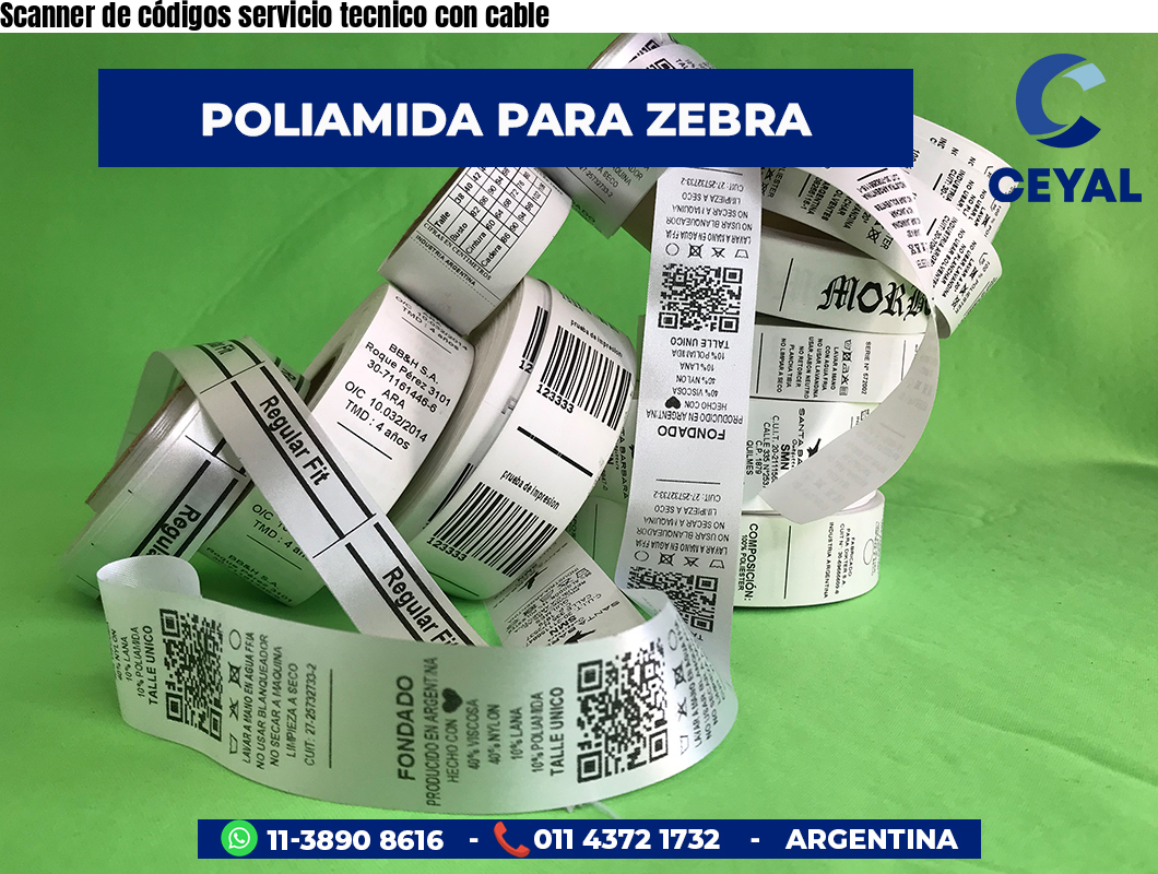 Scanner de códigos servicio tecnico con cable