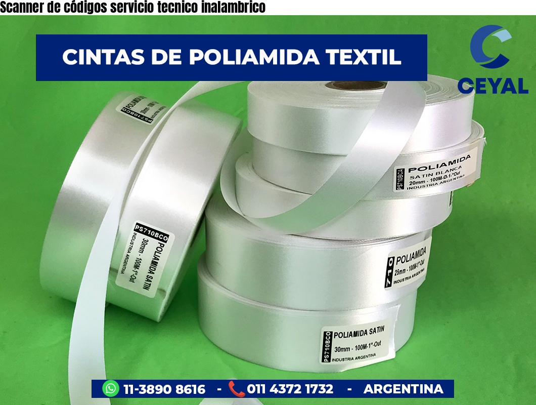 Scanner de códigos servicio tecnico inalambrico