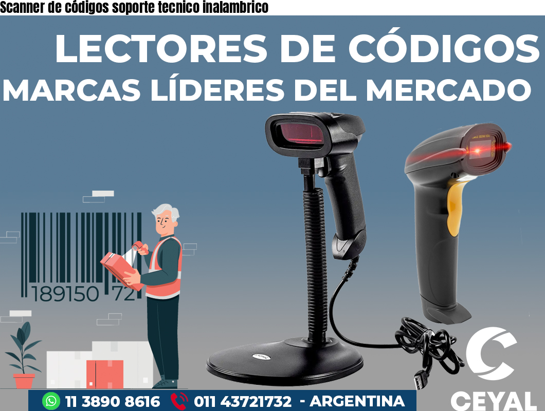 Scanner de códigos soporte tecnico inalambrico