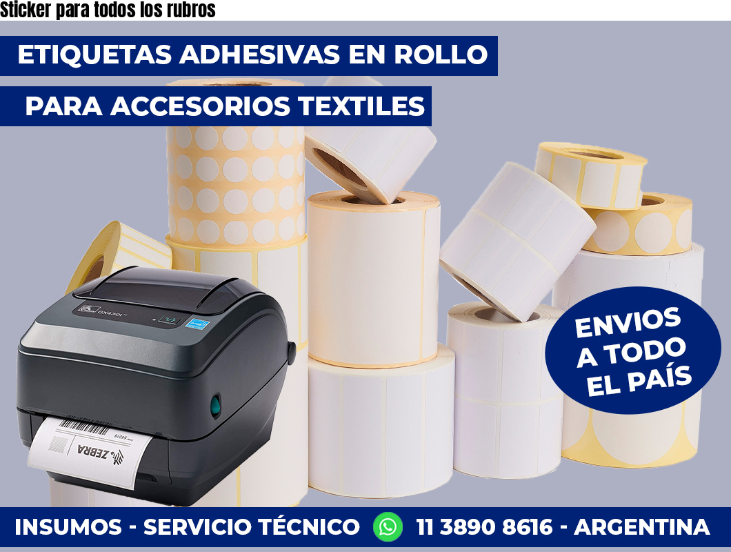 Sticker para todos los rubros