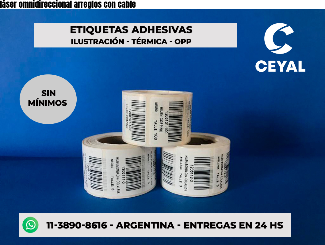láser omnidireccional arreglos con cable