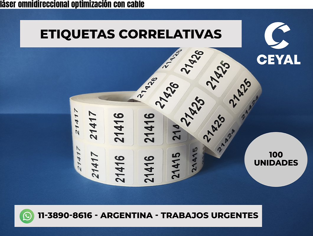 láser omnidireccional optimización con cable
