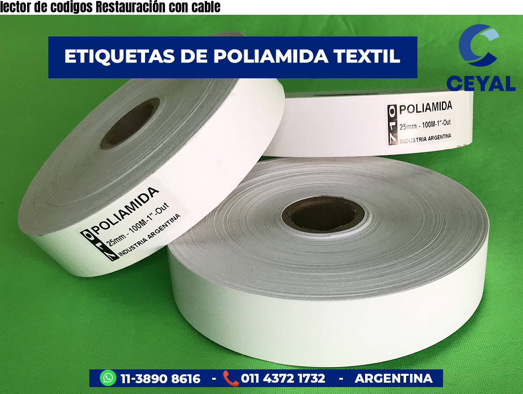 lector de codigos Restauración con cable