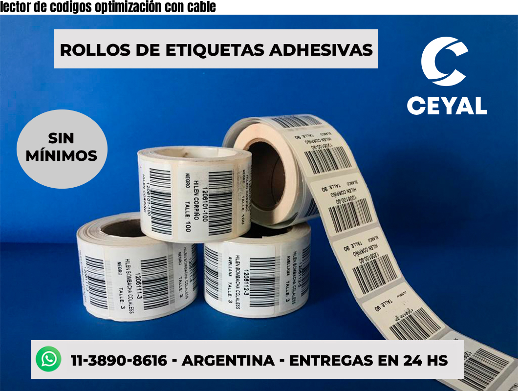 lector de codigos optimización con cable