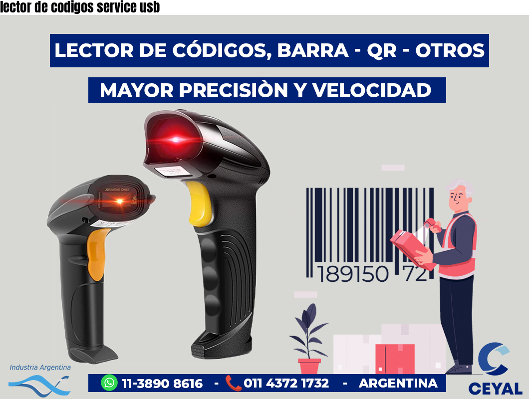 lector de codigos service usb