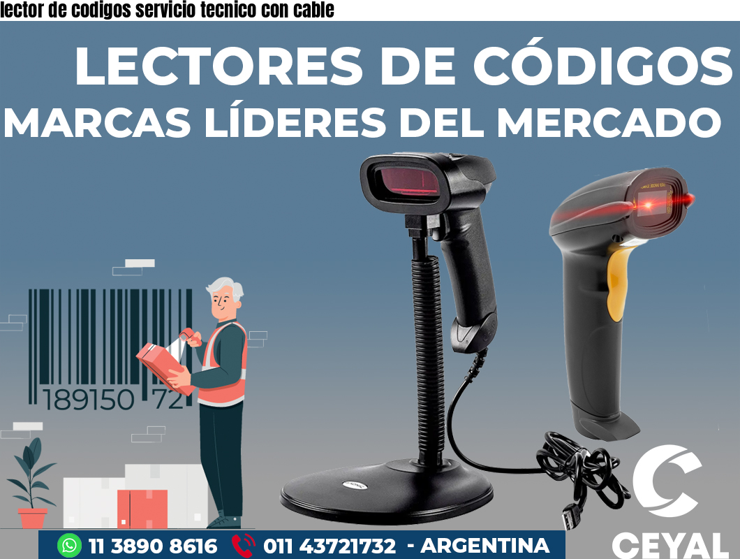 lector de codigos servicio tecnico con cable