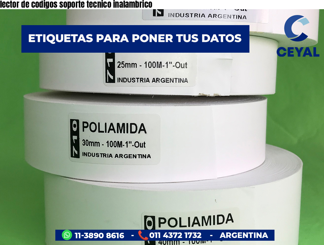 lector de codigos soporte tecnico inalambrico