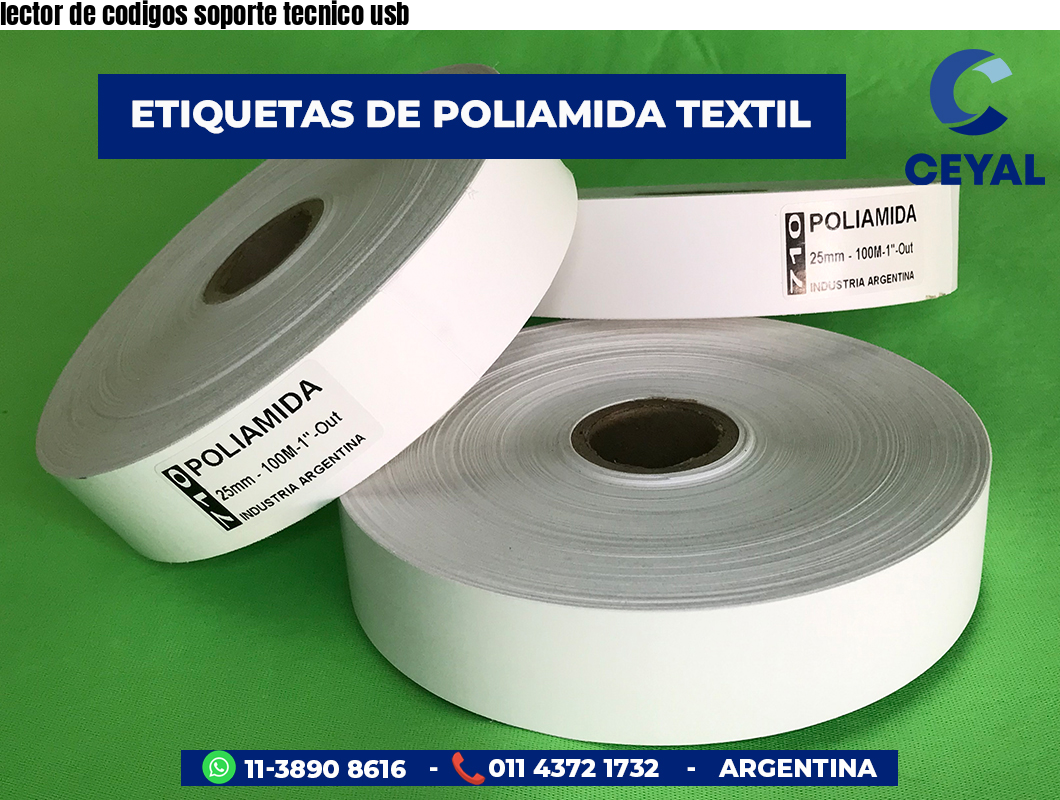 lector de codigos soporte tecnico usb