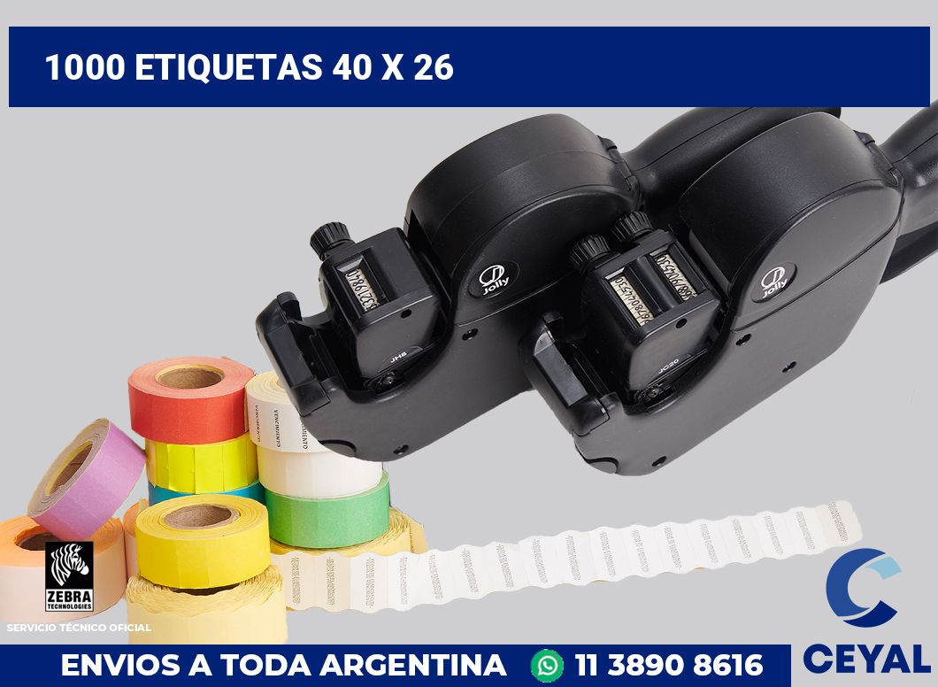 1000 etiquetas 40 x 26