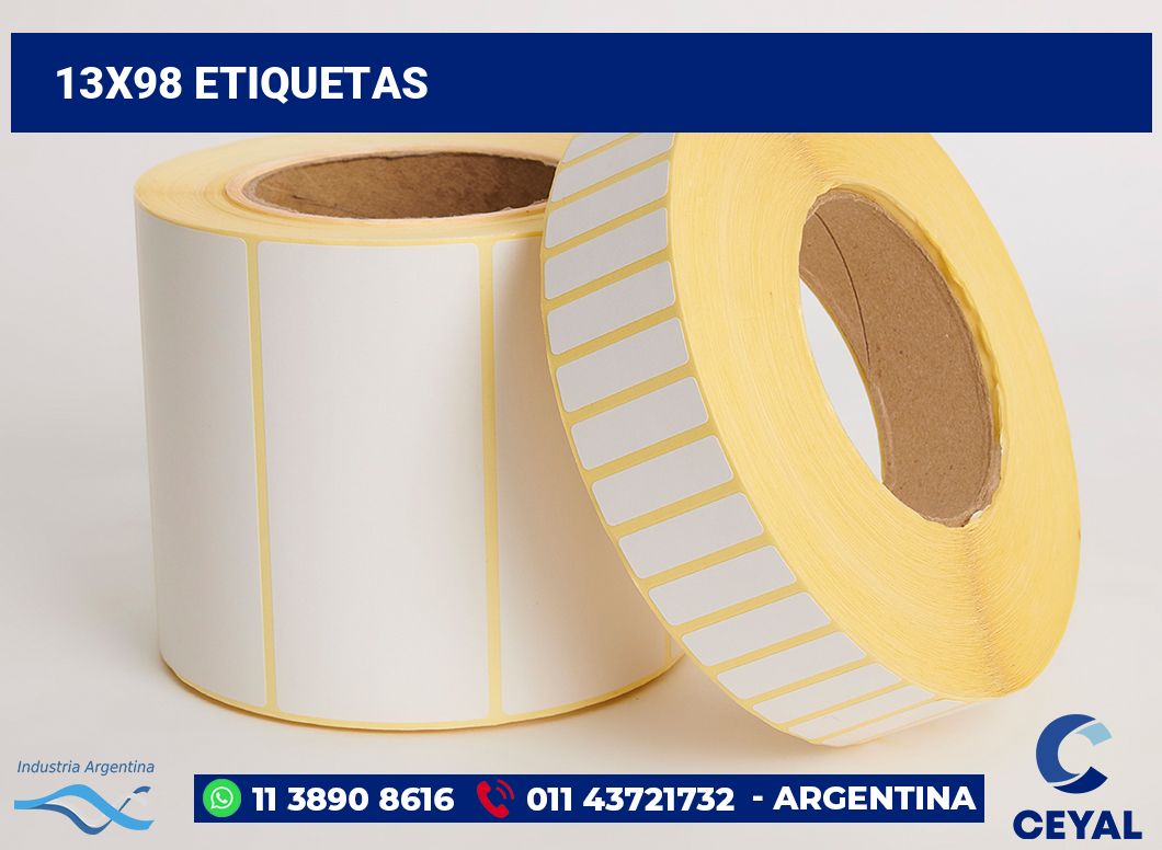 13×98 Etiquetas
