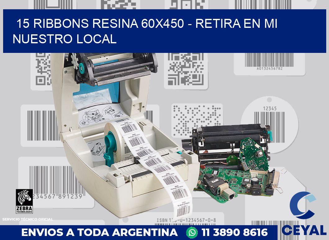 15 Ribbons resina 60x450 - retira en mi nuestro local