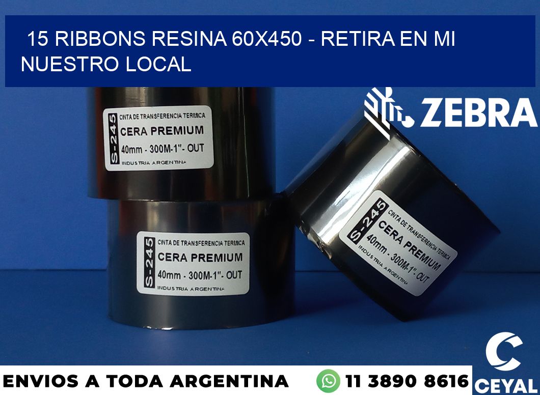 15 Ribbons resina 60x450 - retira en mi nuestro local