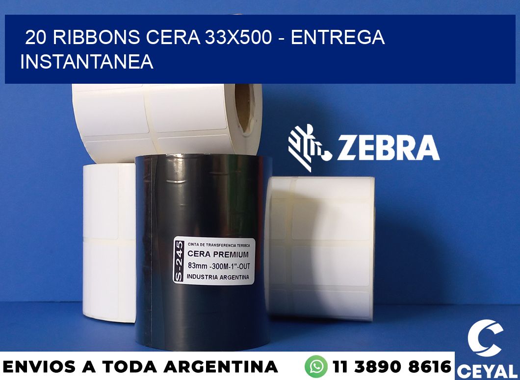 20 Ribbons cera 33x500 - entrega instantanea