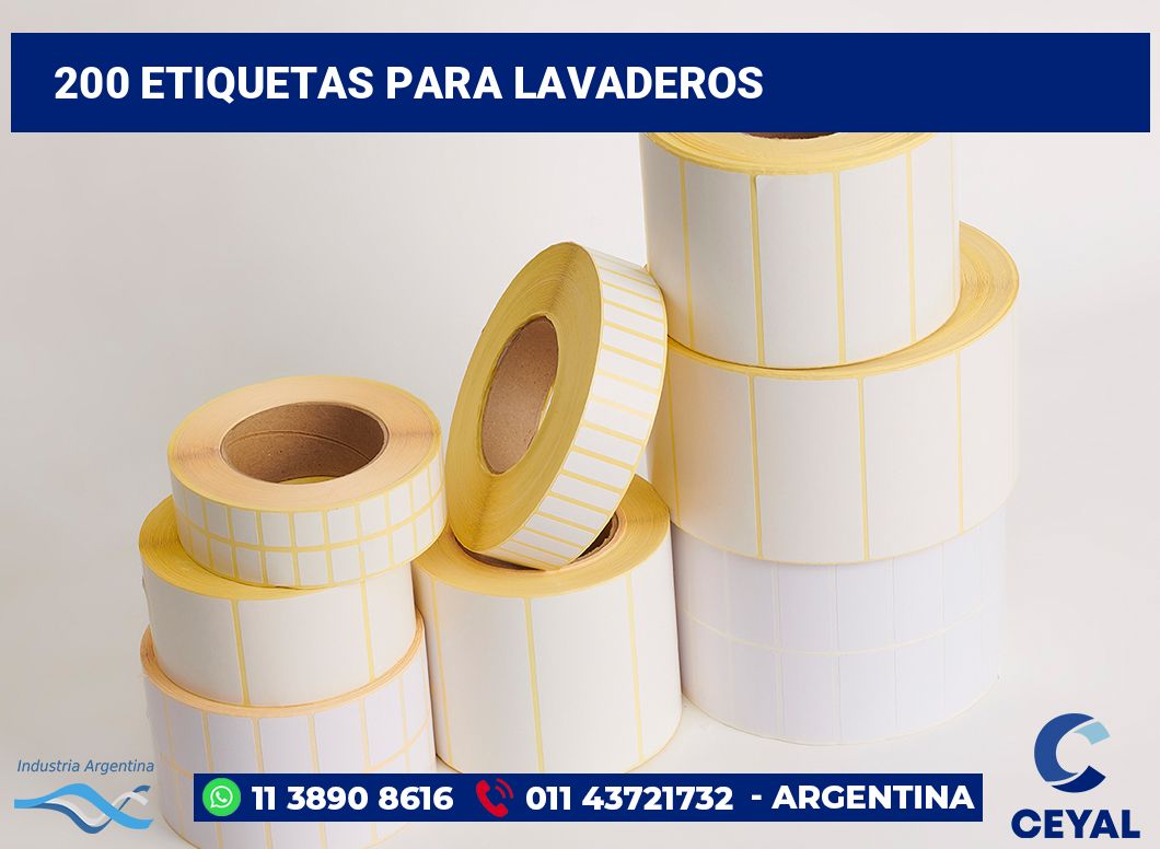 200 Etiquetas para lavaderos