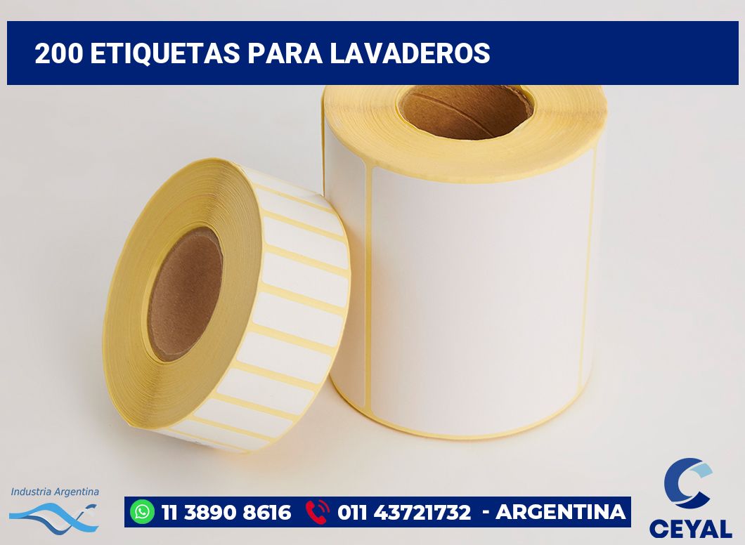 200 Etiquetas para lavaderos