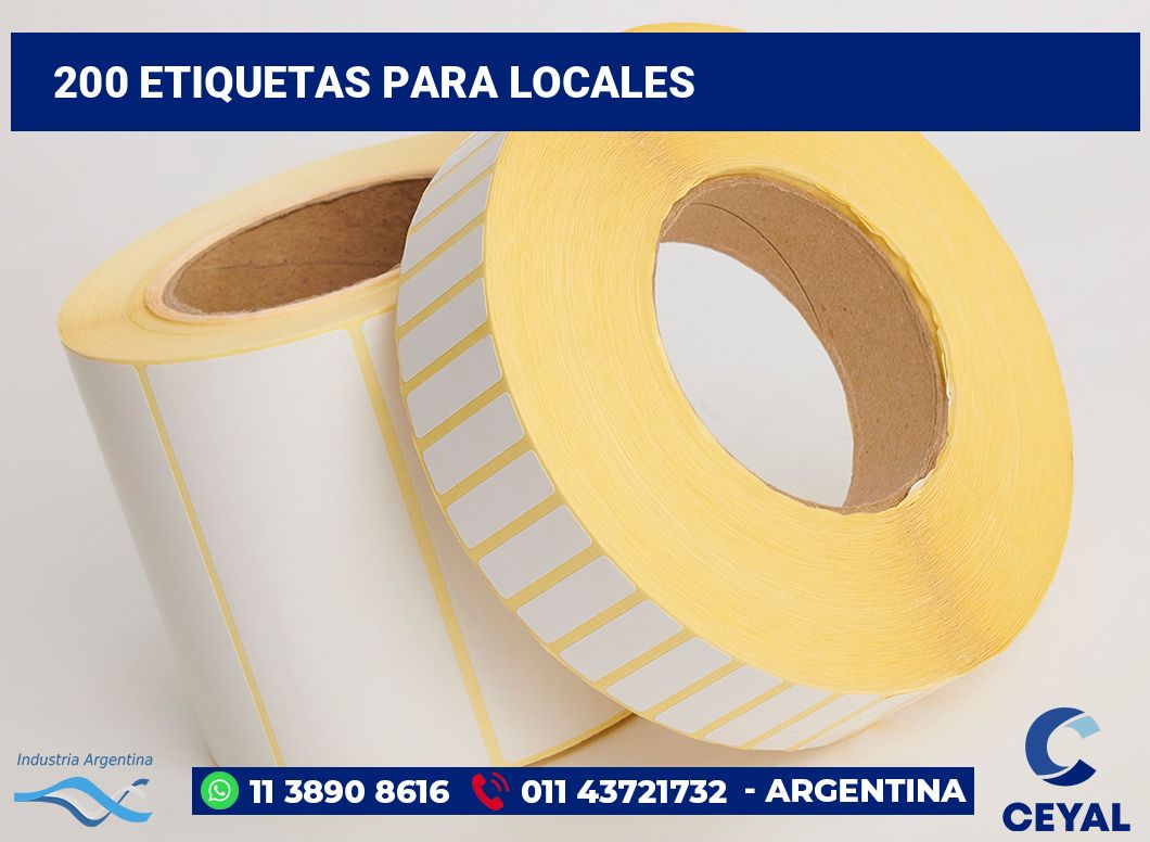 200 Etiquetas para locales