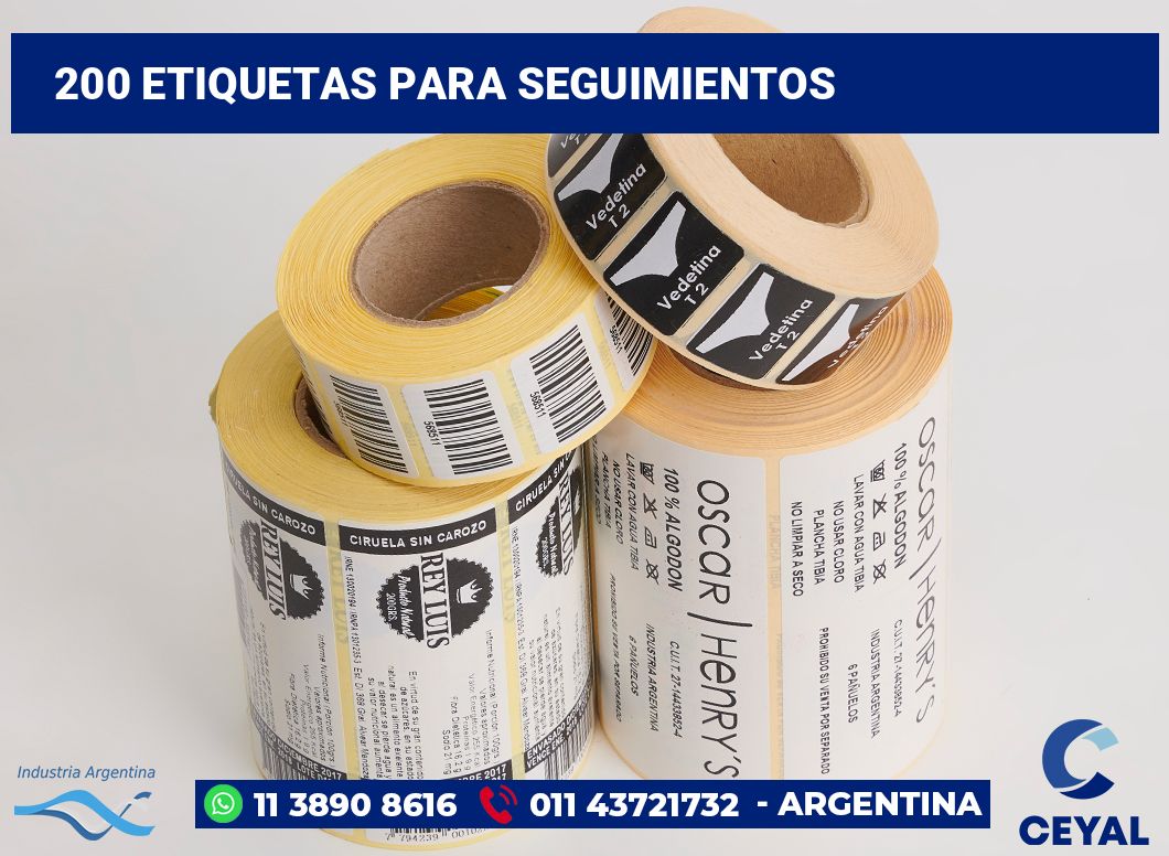 200 Etiquetas para seguimientos