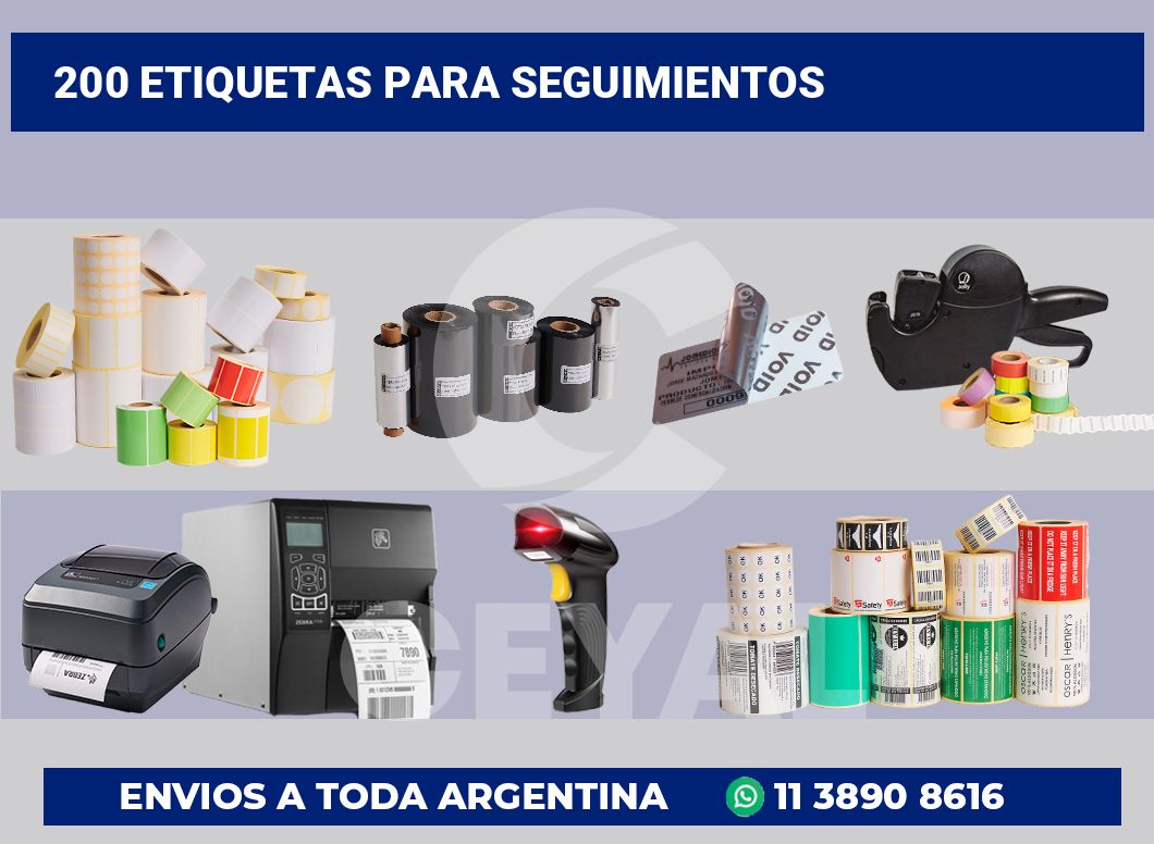 200 Etiquetas para seguimientos
