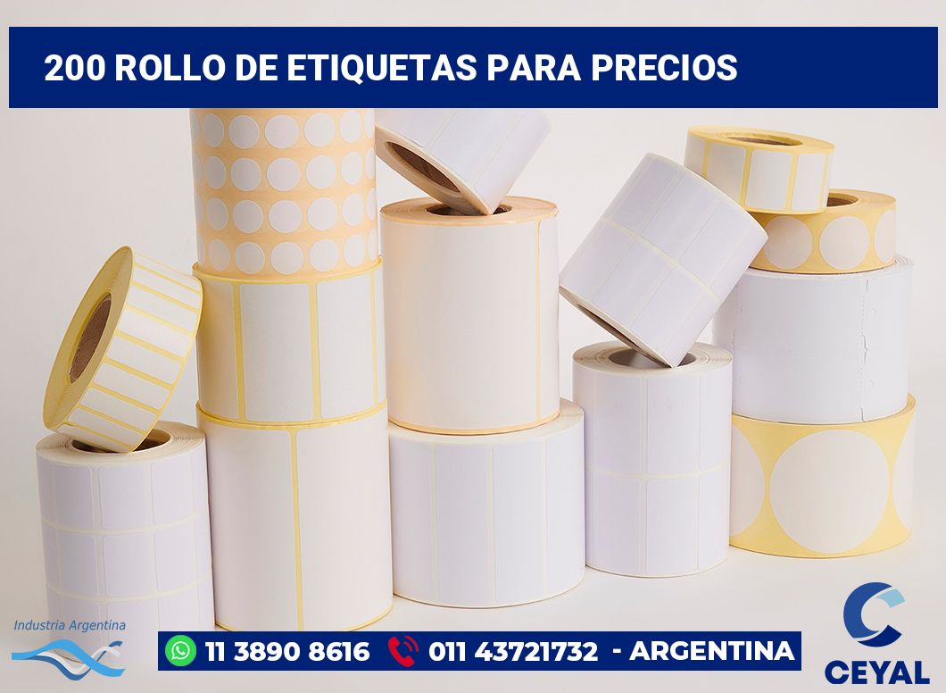 200 Rollo de etiquetas para precios