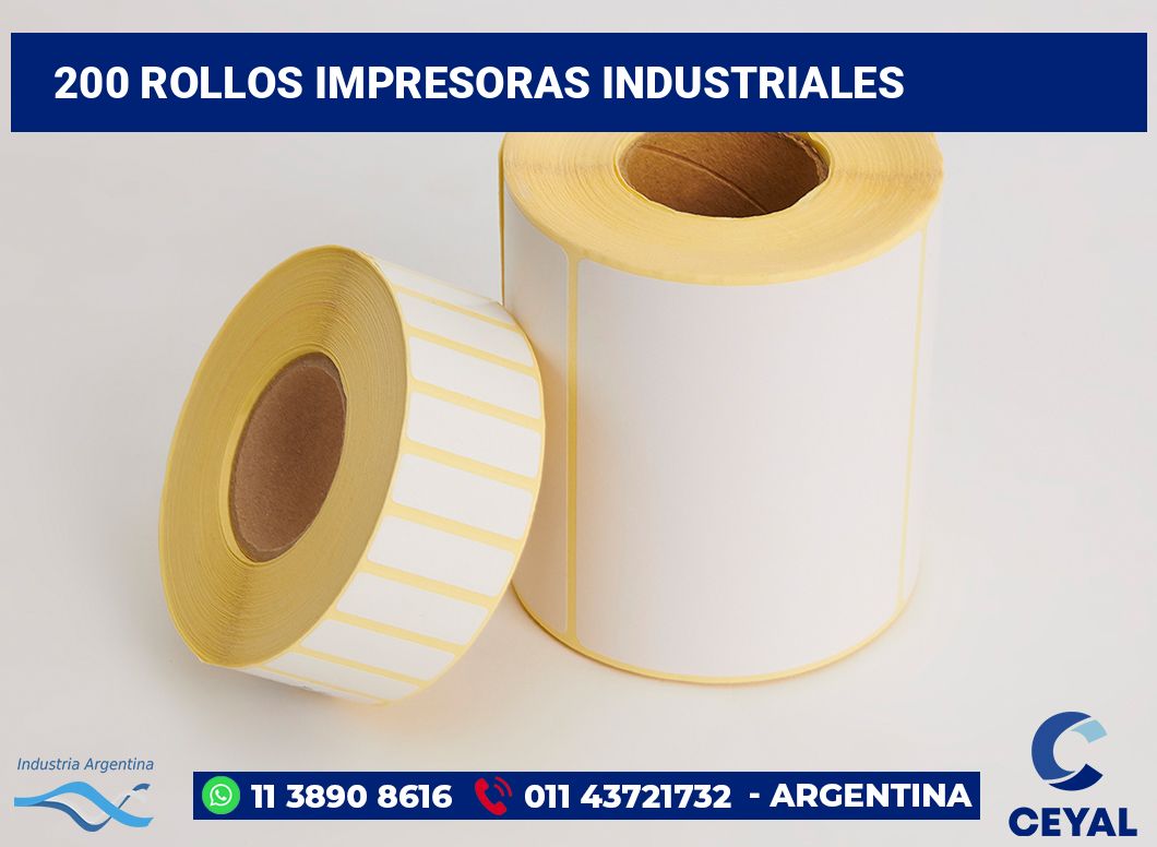 200 Rollos impresoras industriales