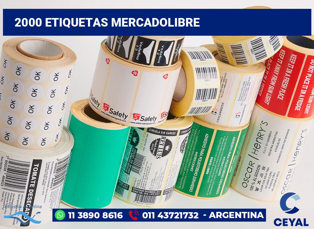 2000 Etiquetas mercadolibre