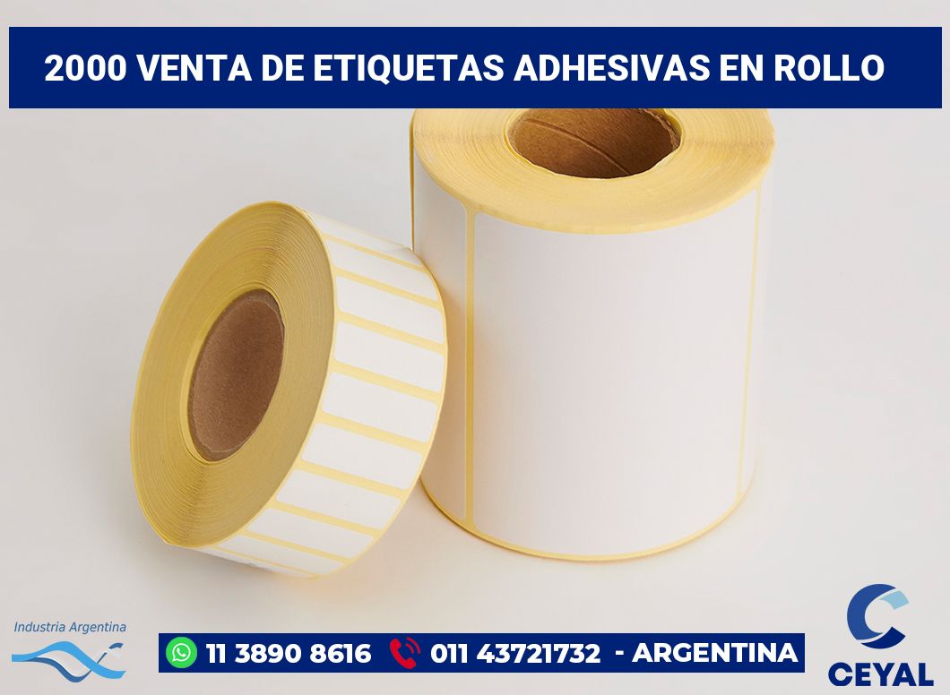 2000 Venta de etiquetas adhesivas en rollo