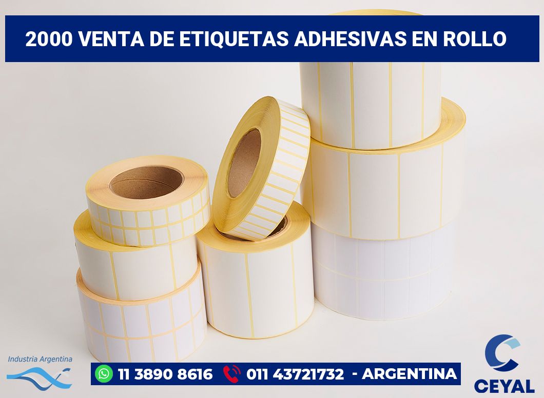 2000 Venta de etiquetas adhesivas en rollo