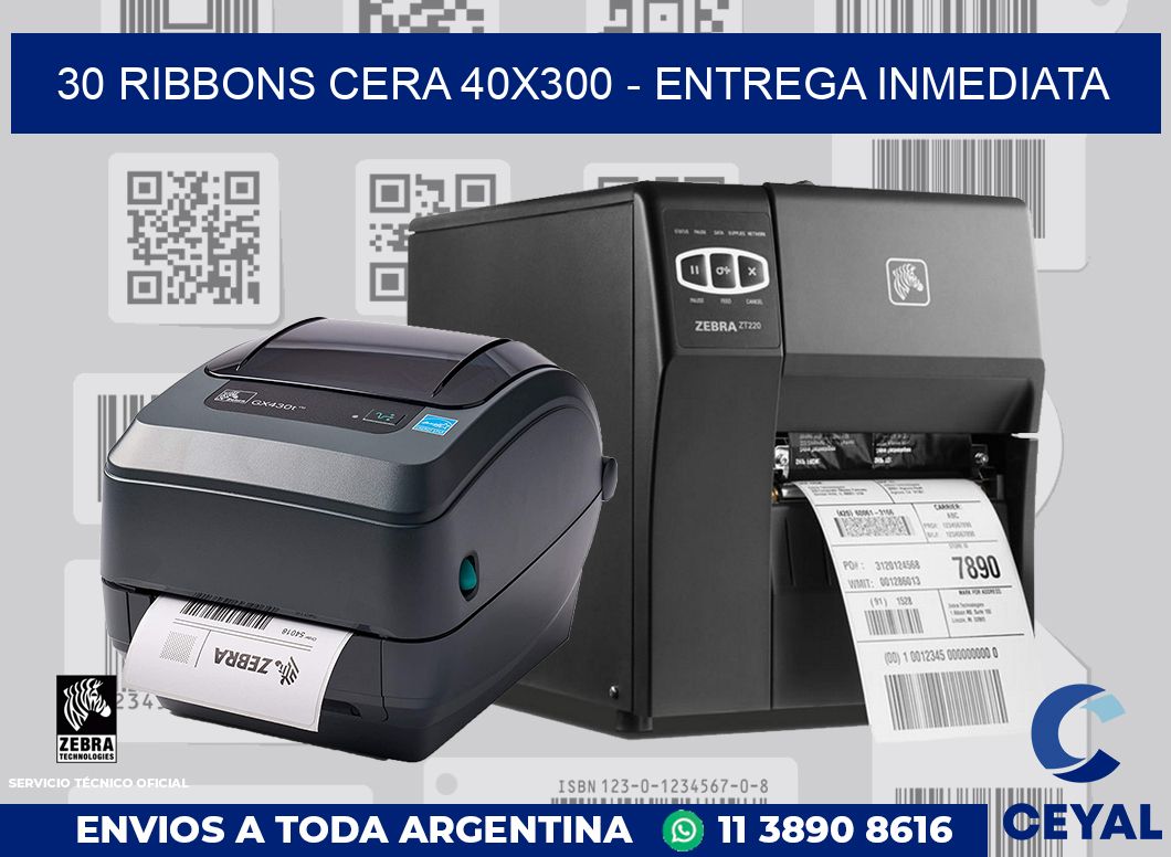 30 Ribbons cera 40x300 - Entrega inmediata