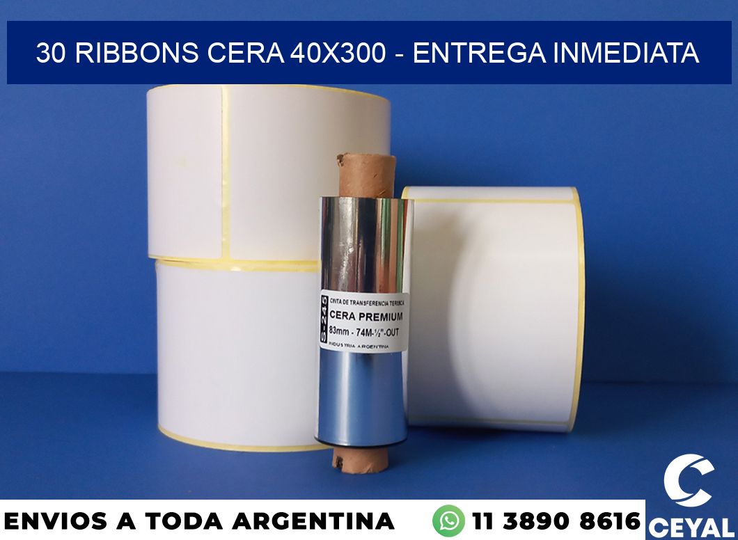 30 Ribbons cera 40×300 – Entrega inmediata