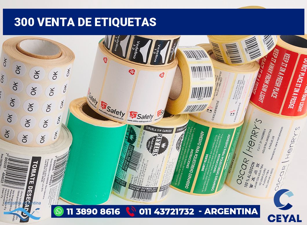 300 Venta de etiquetas