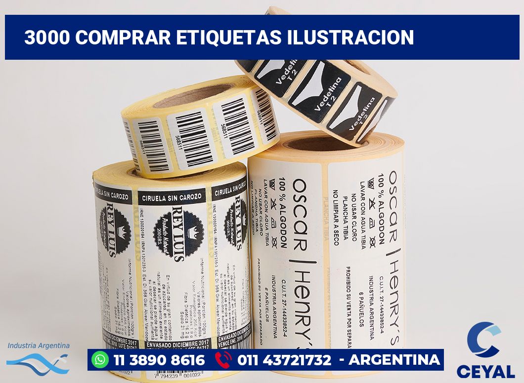 3000 Comprar etiquetas ilustracion
