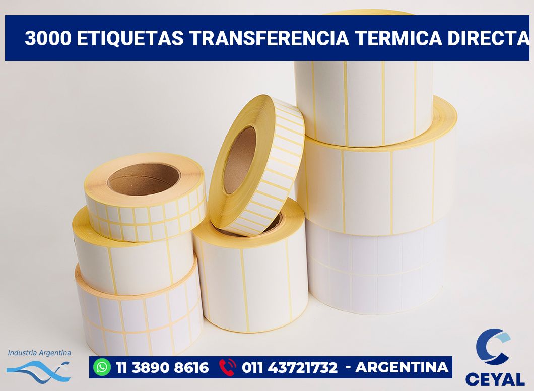 3000 Etiquetas transferencia termica directa