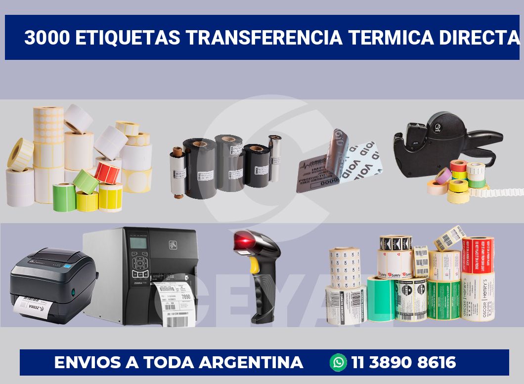 3000 Etiquetas transferencia termica directa