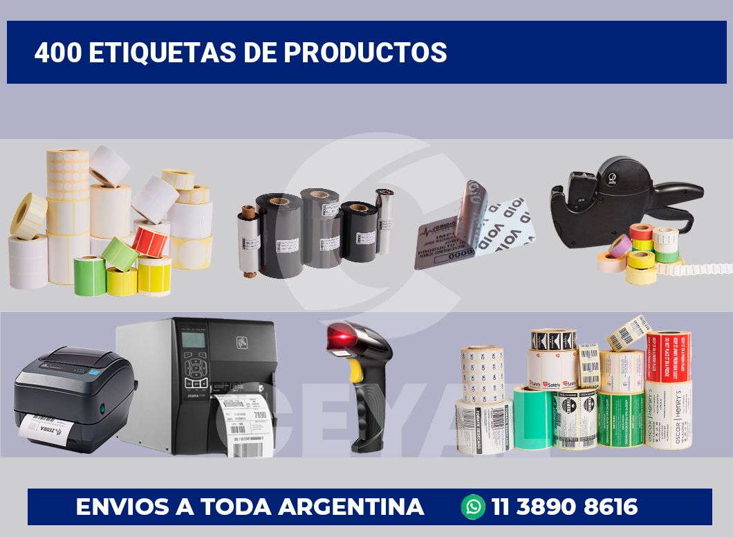 400 Etiquetas de productos