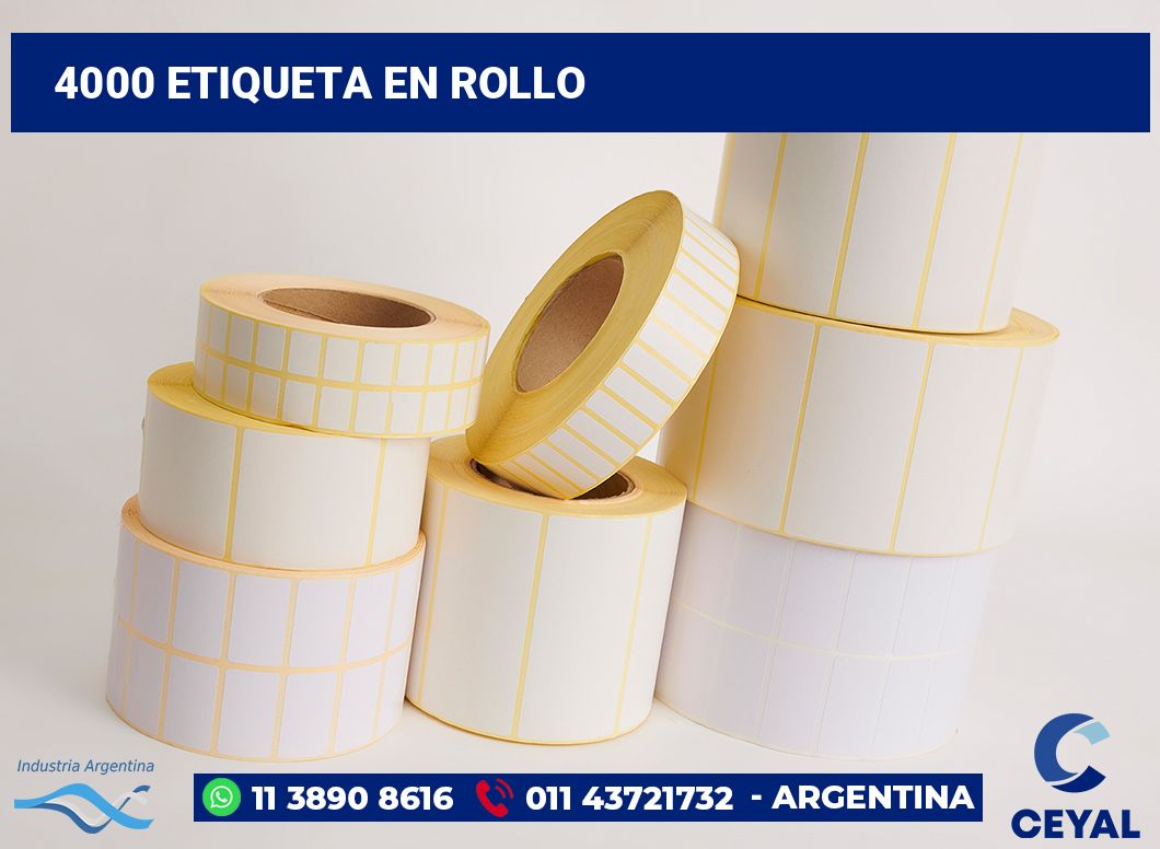 4000 Etiqueta en rollo