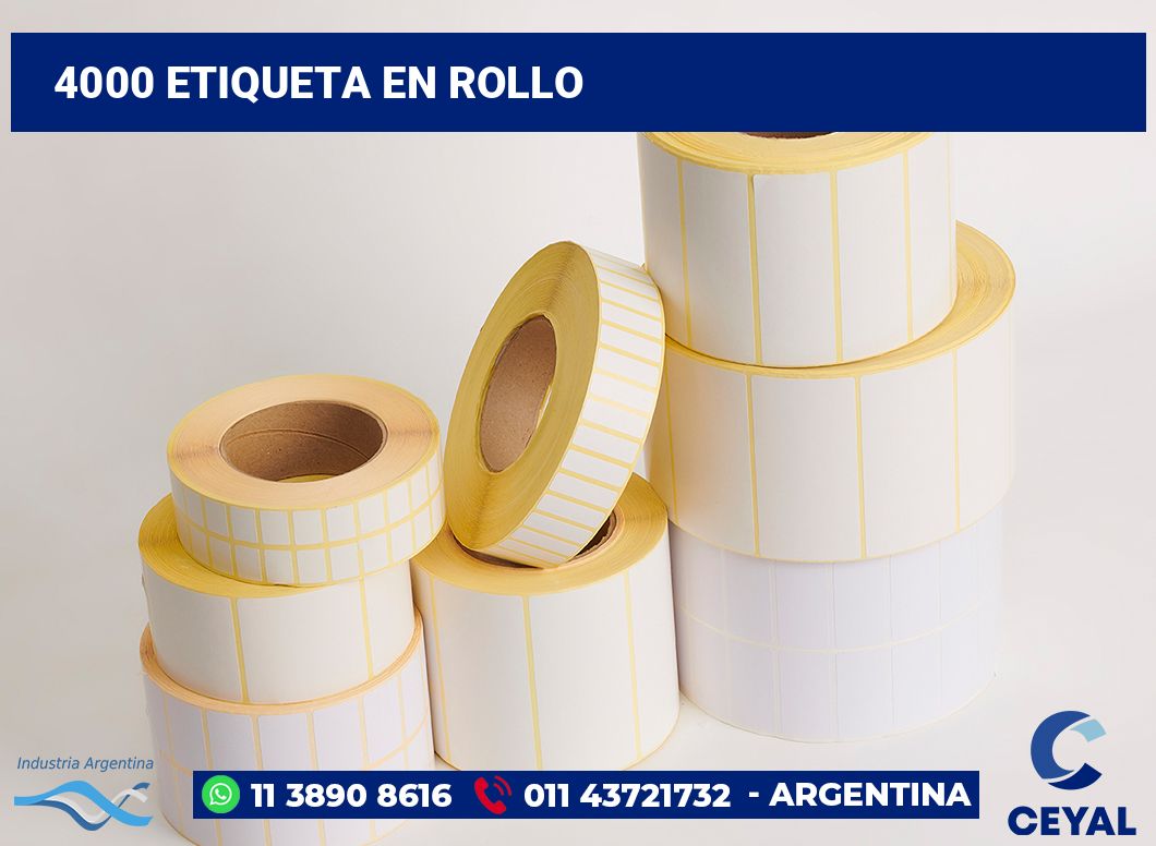 4000 Etiqueta en rollo