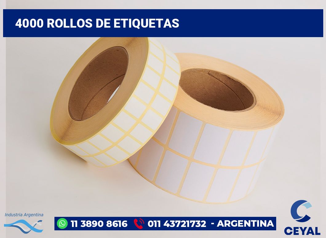 4000 Rollos de etiquetas