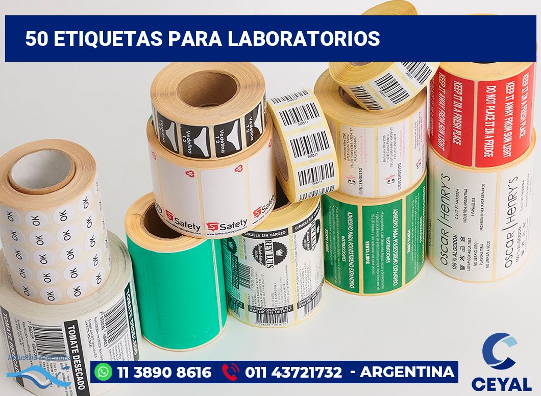 50 Etiquetas para laboratorios