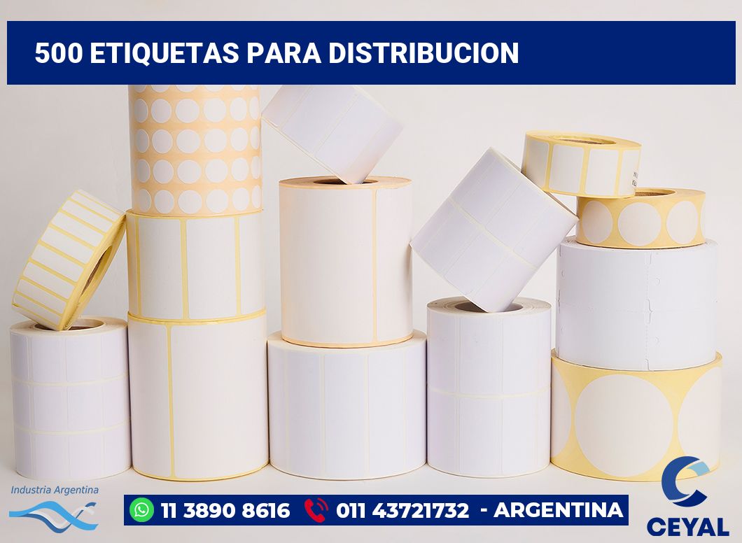 500 Etiquetas para distribucion
